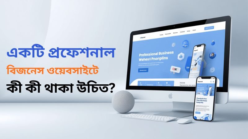 একটি প্রফেশনাল বিজনেস ওয়েবসাইটে কী কী থাকা উচিত